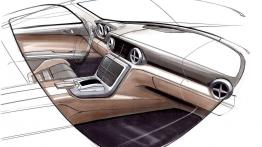 Mercedes SLK 2011 - szkic wnętrza