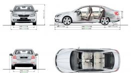 Skoda Octavia III - szkic auta - wymiary
