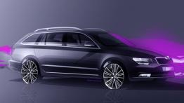 Skoda Superb II Kombi Facelifting (2013) - szkic auta
