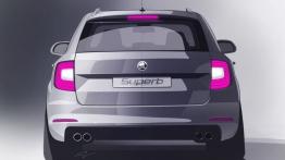 Skoda Superb II Kombi Facelifting (2013) - szkic auta