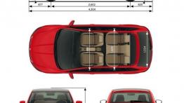 Skoda Rapid Spaceback (2013) - szkic auta - wymiary