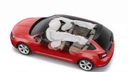 Skoda Rapid Spaceback (2013) - schemat działania poduszek powietrznych