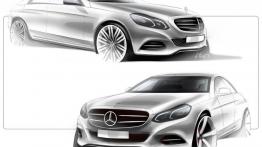Mercedes klasy E (W212) sedan 2013 - szkic auta