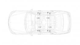 Mercedes klasy E (W212) sedan 2013 - szkic auta - wymiary