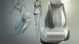 Mercedes klasy S Coupe Concept (2013) - szkic wnętrza