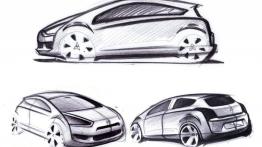 Mitsubishi Space Star II (2013) - szkic auta