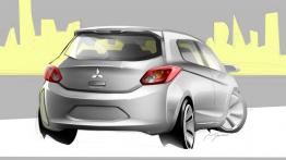 Mitsubishi Space Star II (2013) - szkic auta