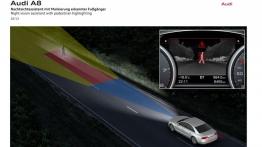 Audi A8 4.0 TFSI quattro Facelifting (2014) - schemat działania systemu bezpieczeństwa