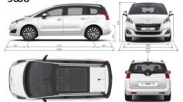 Peugeot 5008 Facelifting (2014) - szkic auta - wymiary