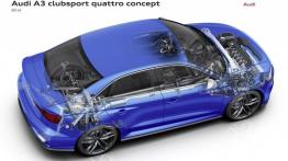 Audi A3 clubsport quattro concept (2014) - schemat konstrukcyjny auta