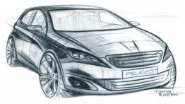 Peugeot 308 II (2014) - szkic auta