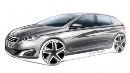 Peugeot 308 II (2014) - szkic auta