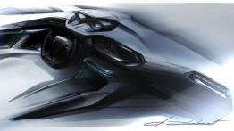 Peugeot 308 II (2014) - szkic wnętrza