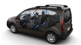 Peugeot Partner II Tepee Facelifting (2015) - schemat działania układu wentylacji i nawiewu