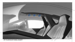 Volkswagen Golf GTE Sport Concept (2015) - szkic wnętrza