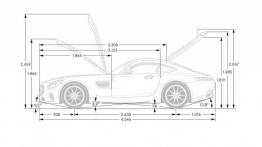 Mercedes-AMG GT (2015) - szkic auta - wymiary