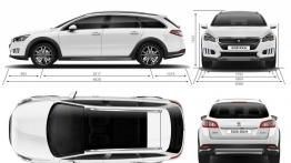 Peugeot 508 RXH Facelifting (2015) - szkic auta - wymiary