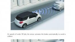 Citroen DS3 Facelifting (2015) - schemat działania systemu bezpieczeństwa