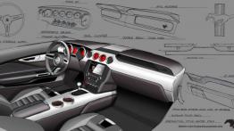 Ford Mustang VI GT (2015) - szkic wnętrza