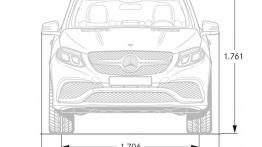 Mercedes-AMG GLE 63 S (W 166) 2016 - szkic auta - wymiary