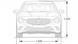 Mercedes CLA Shooting Brake (X117) - szkic auta - wymiary