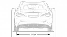 Mercedes CLA Shooting Brake (X117) - szkic auta - wymiary