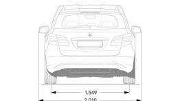 Mercedes B200 CDI 2012 - szkic auta - wymiary