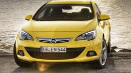 Opel Astra GTC 2012 - przód - reflektory włączone