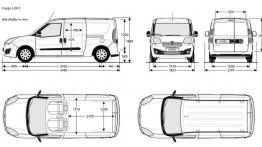 Opel Combo D Van L2 - szkic auta - wymiary