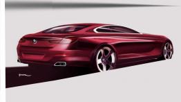 BMW seria 6 Coupe 2012 - szkic auta