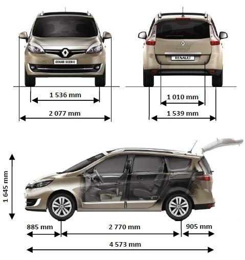Szkic techniczny Renault Grand Scenic II Grand Scenic 2013