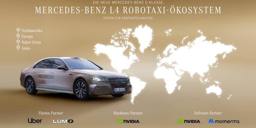 Klasa S bez kierowcy? Mercedes, Uber i NVIDIA chcą zbudować imperium robotaksówek