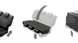 Ford Tourneo Courier (2013) - schemat składania tylnej kanapy