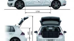 Volkswagen Golf VII GTD (2013) - szkic auta - wymiary