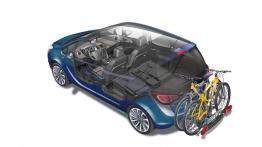 Opel Meriva II Facelifting (2014) - schemat konstrukcyjny bagażnika na rowery