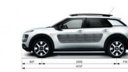 Citroen C4 Cactus (2014) - szkic auta - wymiary