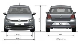 Volkswagen Polo V Facelifting (2014) - szkic auta - wymiary