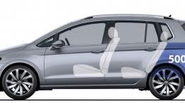 Volkswagen Golf VII Sportsvan (2014) - schemat przestrzeni bagażowej