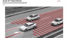 Audi A7 Sportback Facelifting (2015) - schemat działania systemu bezpieczeństwa