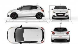 Peugeot 208 GTi by Peugeot Sport (2015) - szkic auta - wymiary