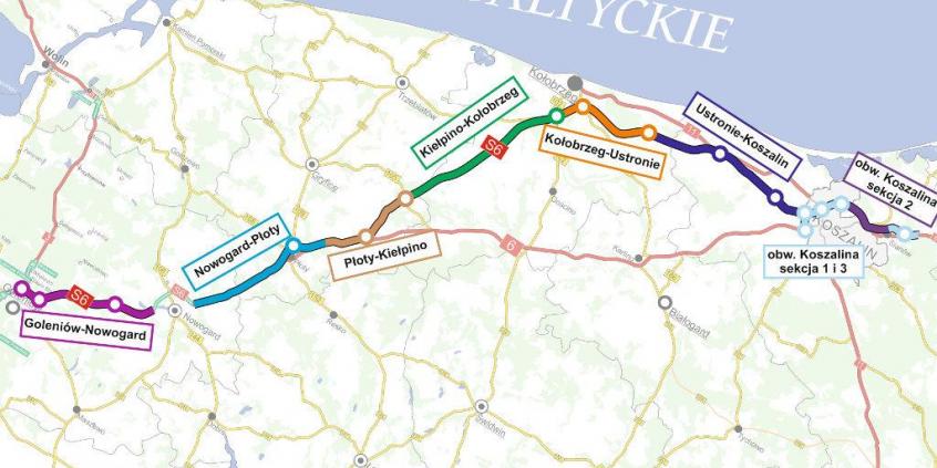 Pierwszy odcinek drogi S6 od dziś przejezdny