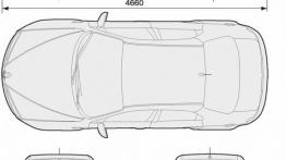 Alfa Romeo 159 - szkic auta - wymiary
