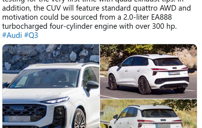 Nowe Audi SQ3 przyłapane na testach. Pod maską może mieć 333 KM