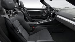 Porsche Boxster 981 Spyder (2016) - widok ogólny wnętrza z przodu