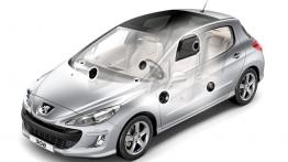 Peugeot 308 5d 2007 - schemat konstrukcyjny auta