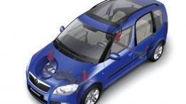Skoda Roomster 2007 - schemat konstrukcyjny auta