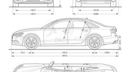 Audi A6 C7 - szkic auta - wymiary