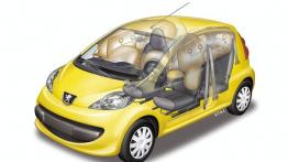 Peugeot 107 2009 - schemat konstrukcyjny auta