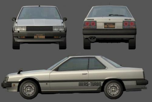 Szkic techniczny Nissan Skyline R30 Coupe