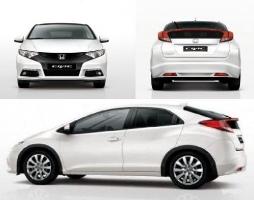 Szkic techniczny Honda Civic IX Hatchback 5d